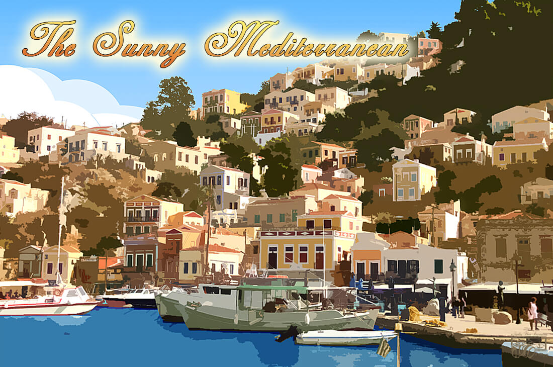 Image of Wall Art / Travel Poster: The Mediterranean.