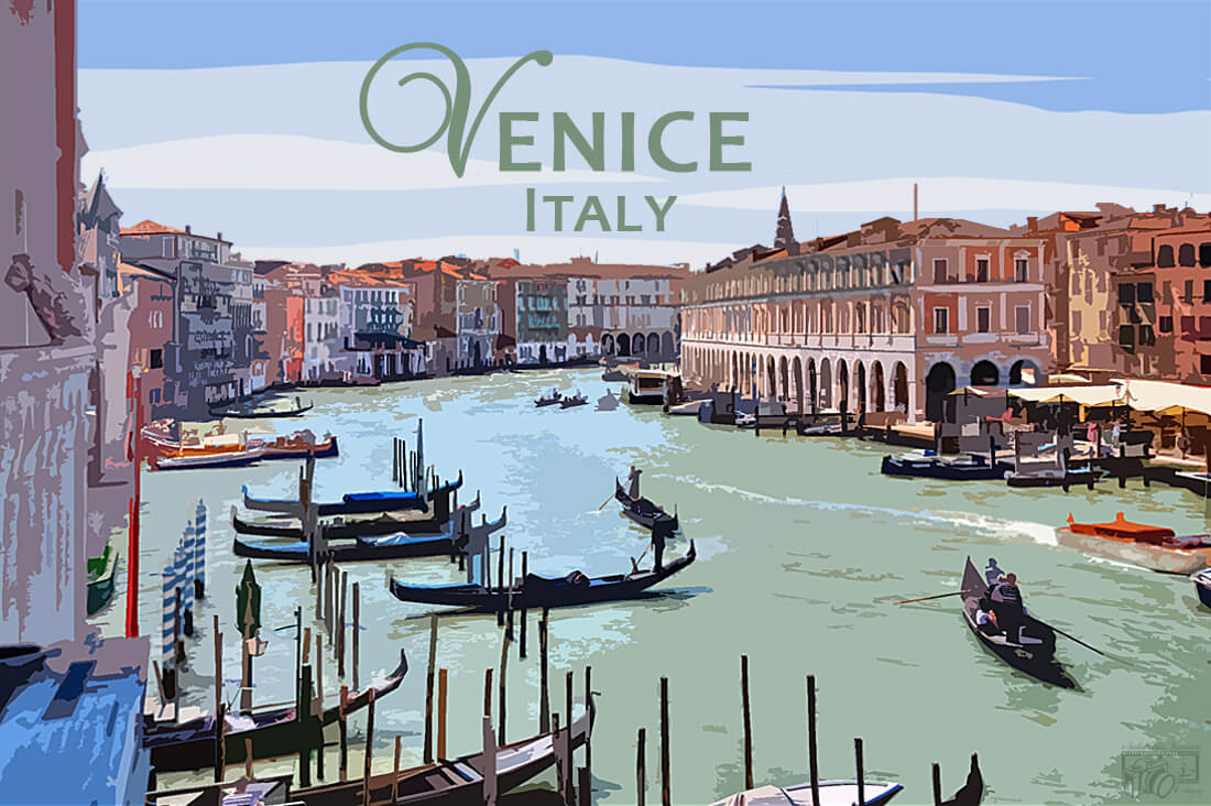 Image of  Wall Art / Travel Poster:  Venice, Italy.